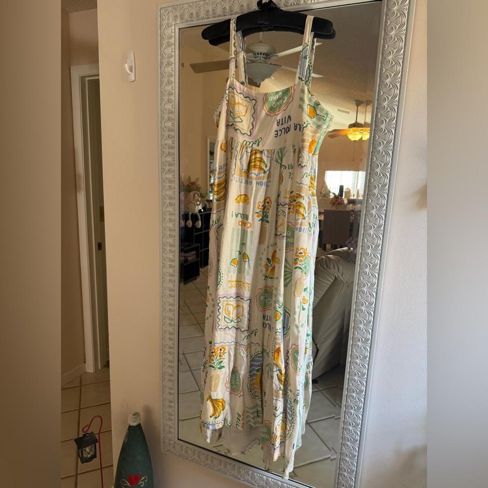 Paper Heart Colorful Patterned Dress NWOT
